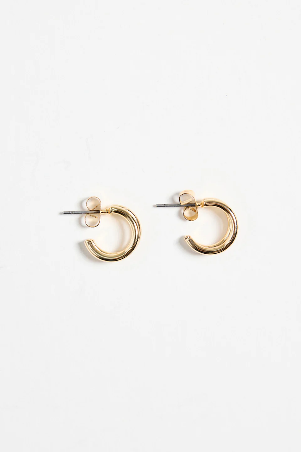 Double Loop Gold Earrings - Image 4