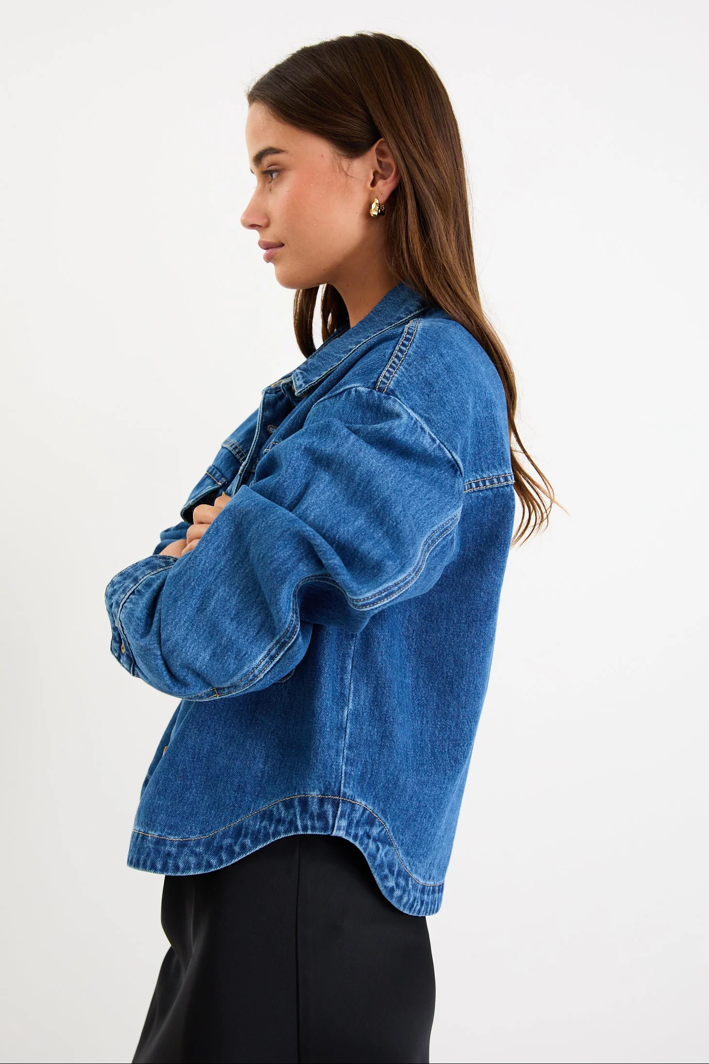 Echo Storm Blue Patch Pocket Denim Jacket - Image 5