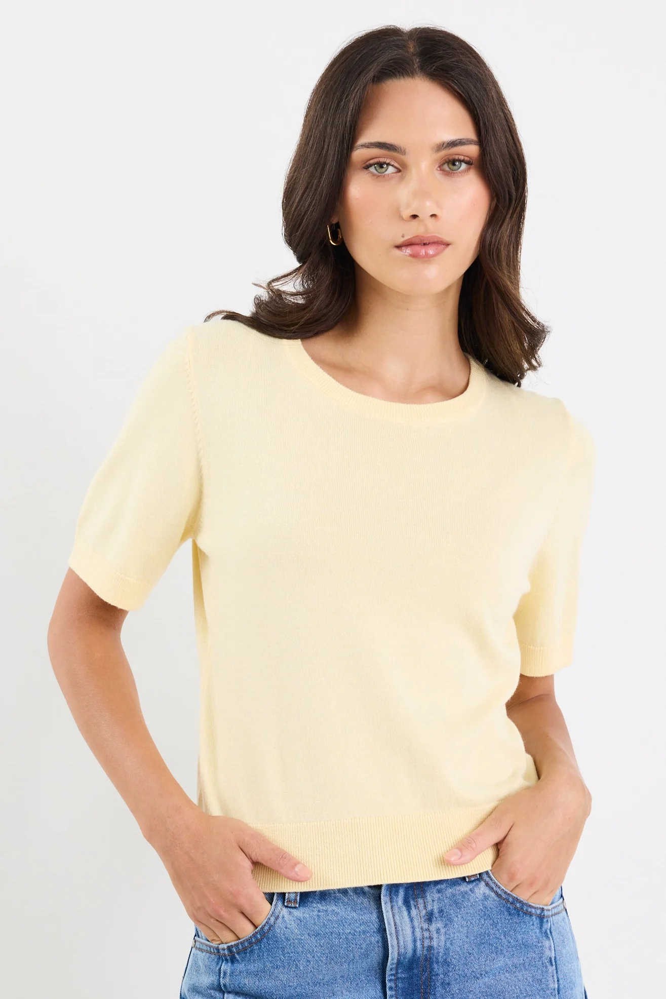 Edition Lemon Crewneck Cashmere Blend Knit Tee - Image 2