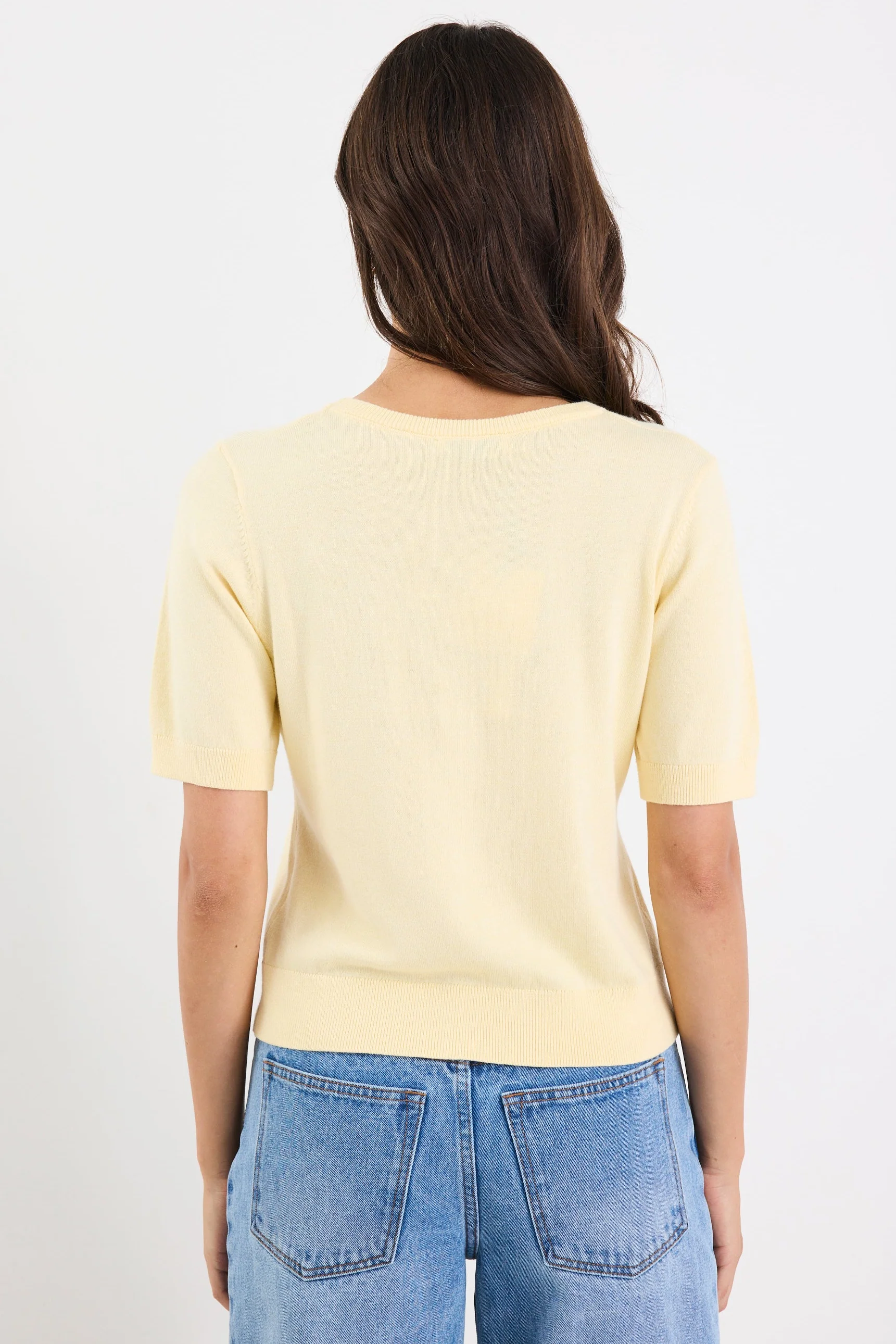 Edition Lemon Crewneck Cashmere Blend Knit Tee - Image 4