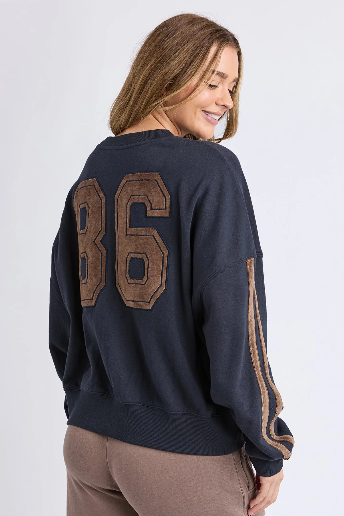 Elevated Ink Velour Stripe Sunday Crew - Image 5