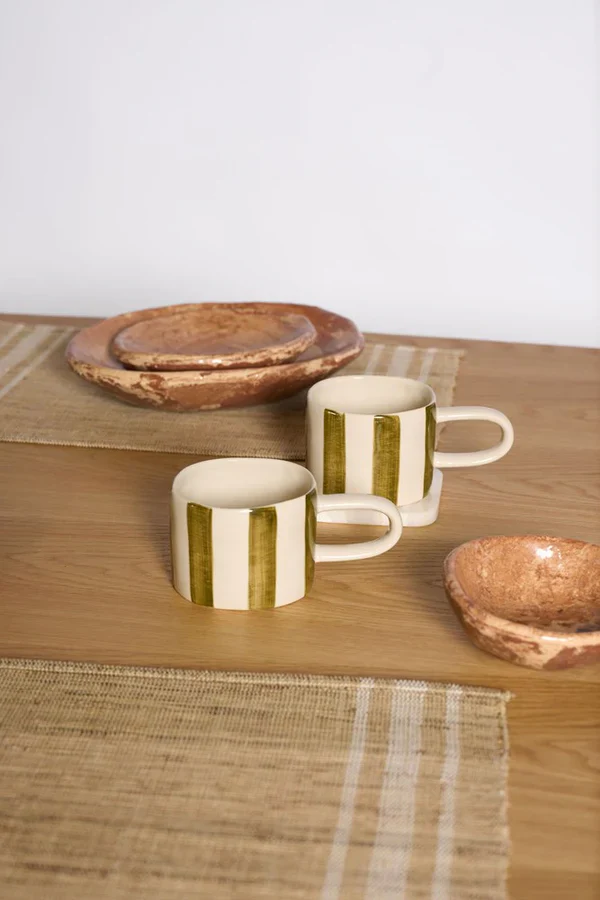 Fenton Olive Stripe Mug - Image 2