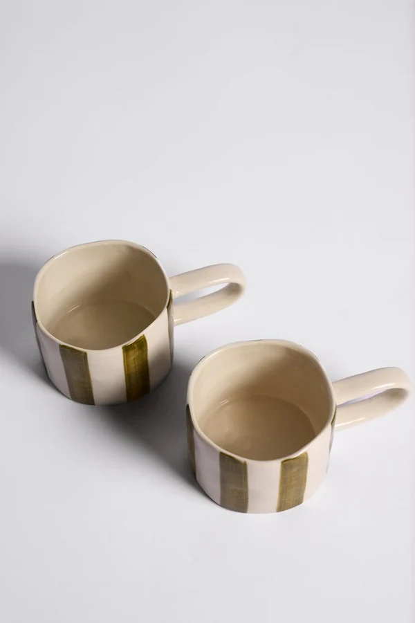 Fenton Olive Stripe Mug - Image 3