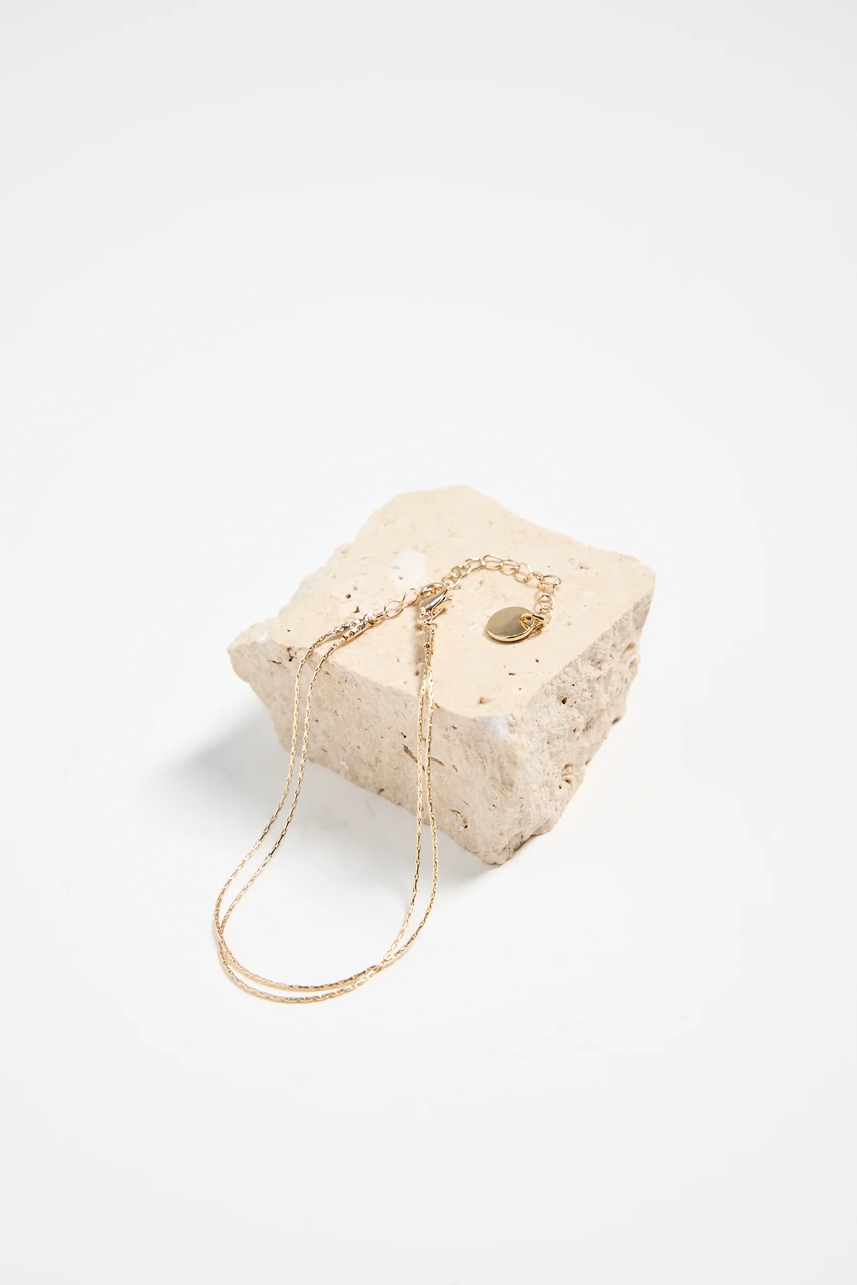 Fine Double Chain Gold Bracelet - Image 3