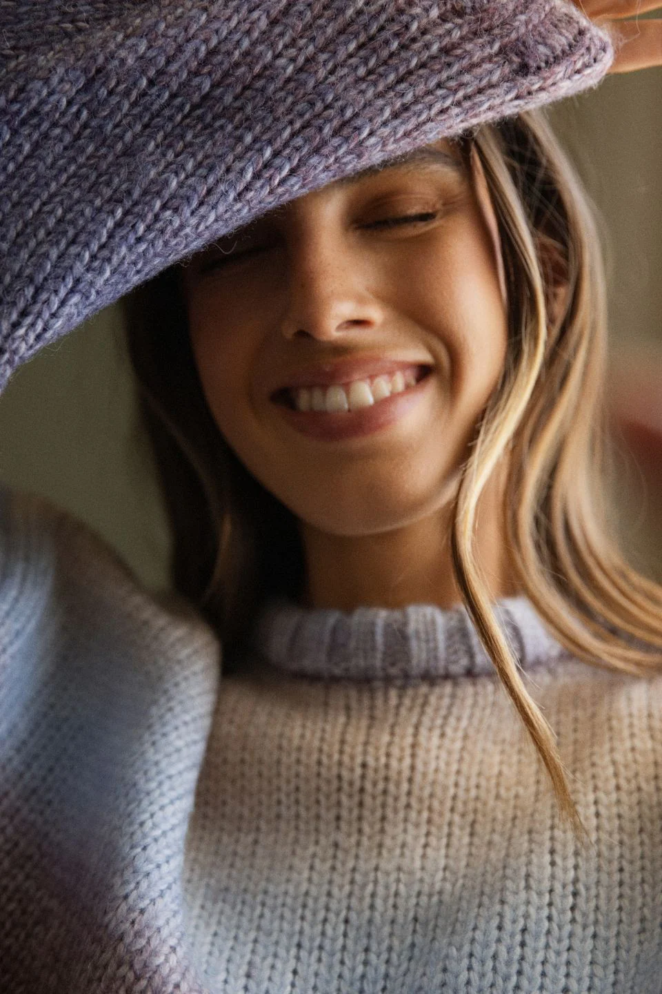 Fray Lilac Multi Gradient Wool Blend Knit - Image 5