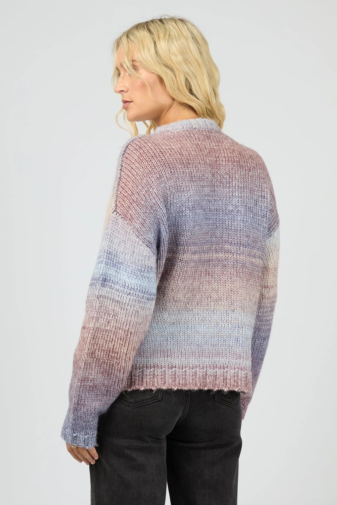 Fray Lilac Multi Gradient Wool Blend Knit - Image 6