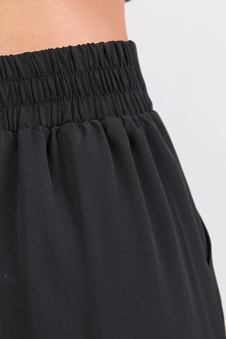 Instinctive Black Recycled Stretch Back Wide Leg Pant - Image 6