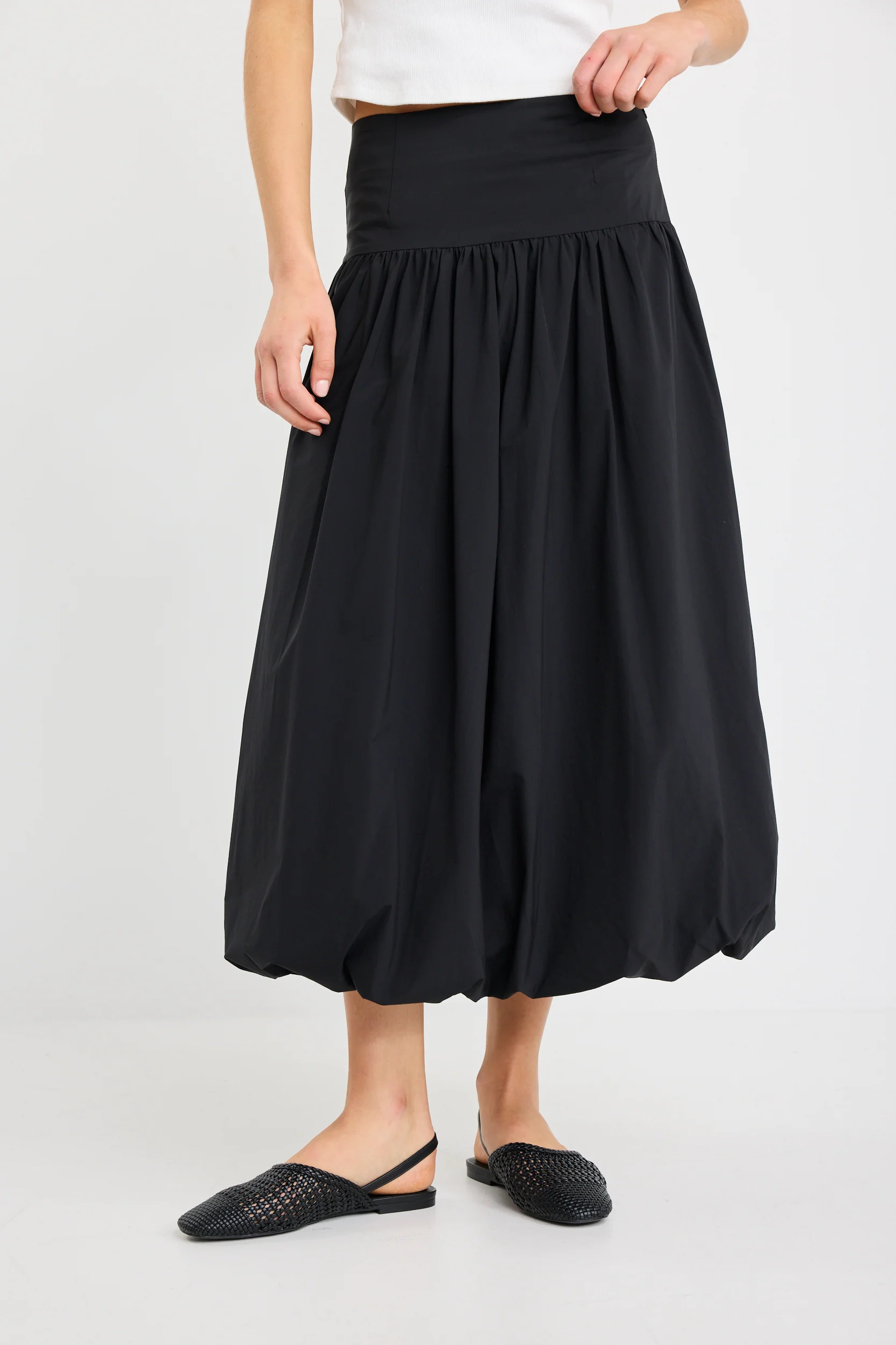 Intensity Black Bubble Midi Skirt - Image 3