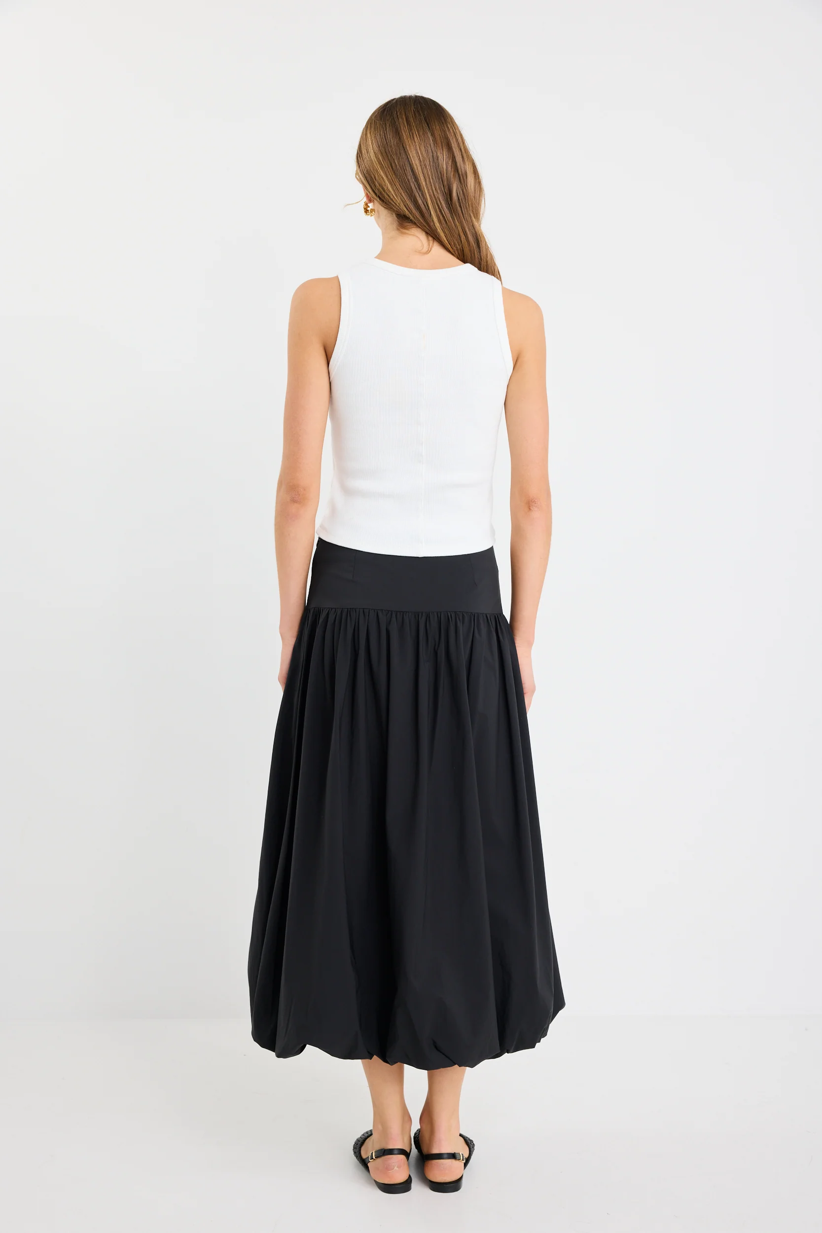 Intensity Black Bubble Midi Skirt - Image 6