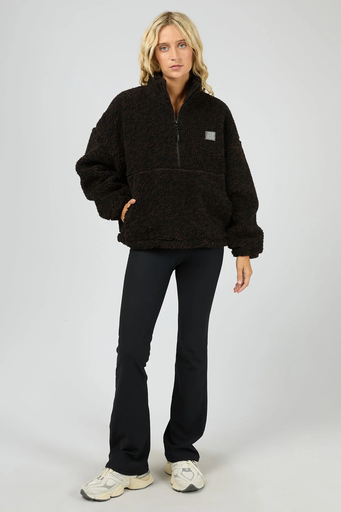 Into The Wild Leopard Quarter Zip Teddy Fleece Sweatshirt - Image 3
