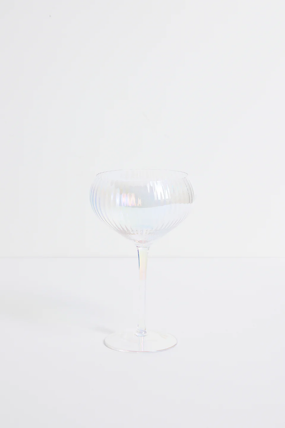 Iridescent Ripple Wide Champagne Wine Glass