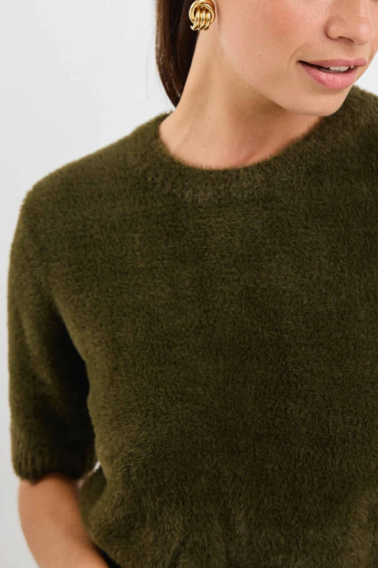 Issue Khaki Fluffy Soft Knit Tee - Image 7