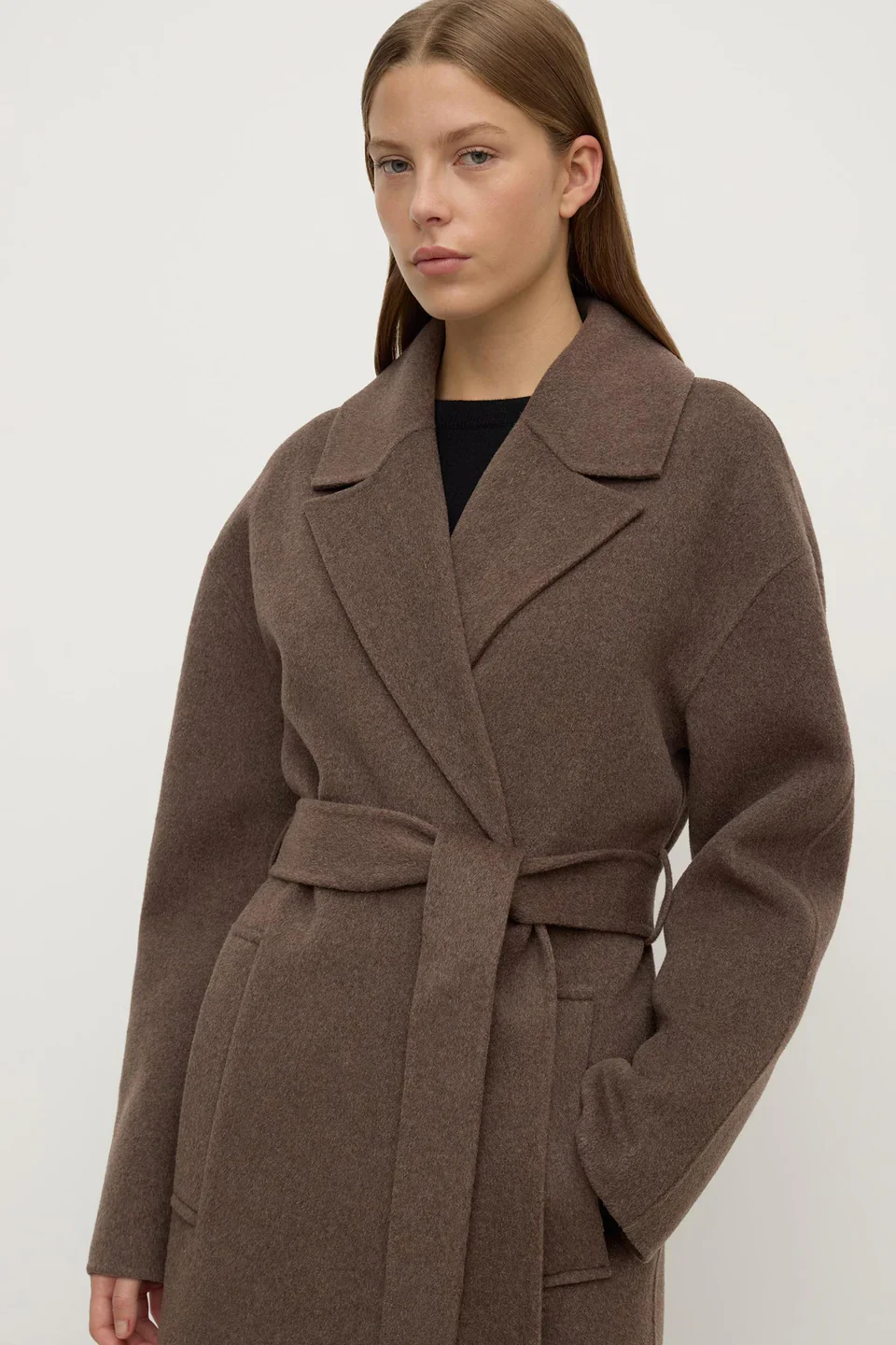 Ivy Cocoa Marle Wool Coat - Image 3