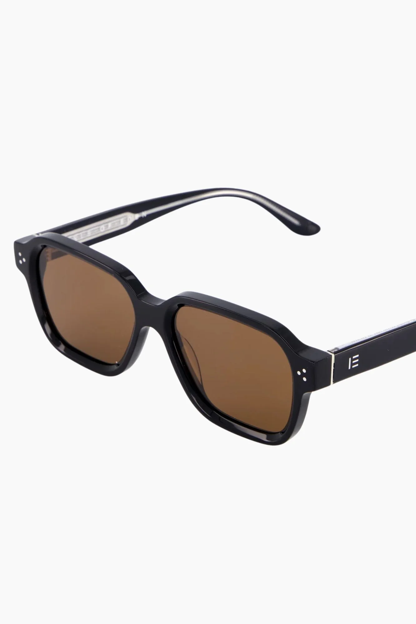 Jamie Black Rounded Brown Lens Sunglasses - Image 5