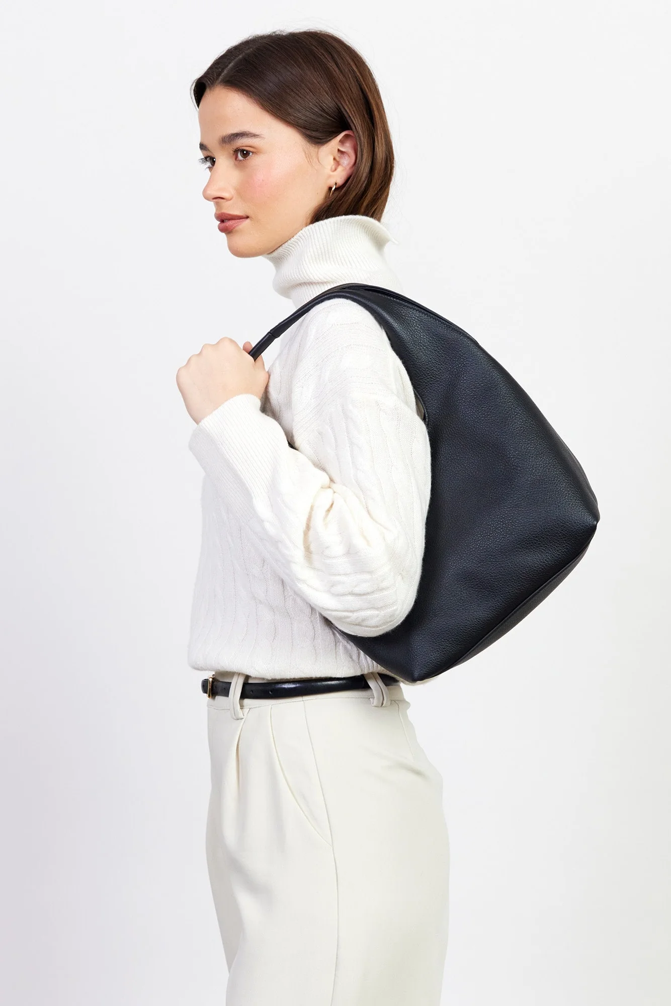 Kiki Shoulder Bag Black Lightly Milled - Image 2