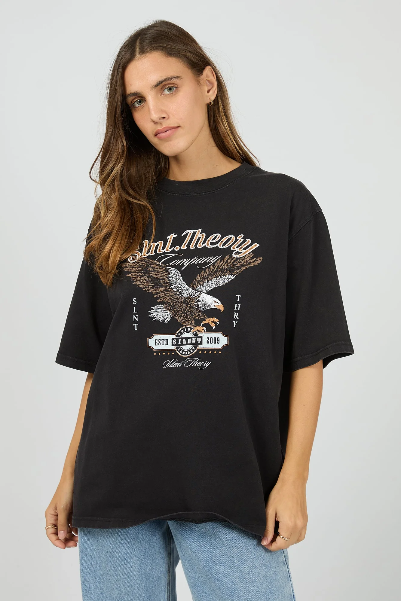Legacy Washed Black Eagle Graphic Tee
