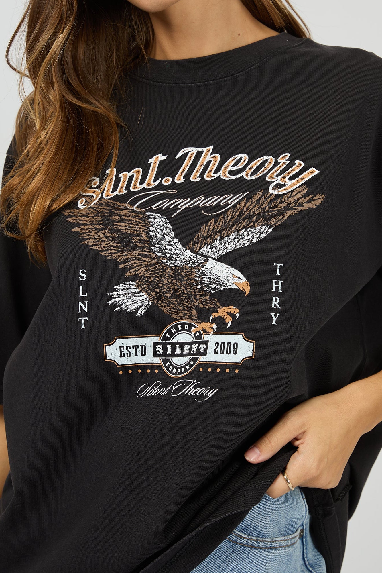 Legacy Washed Black Eagle Graphic Tee - Image 4