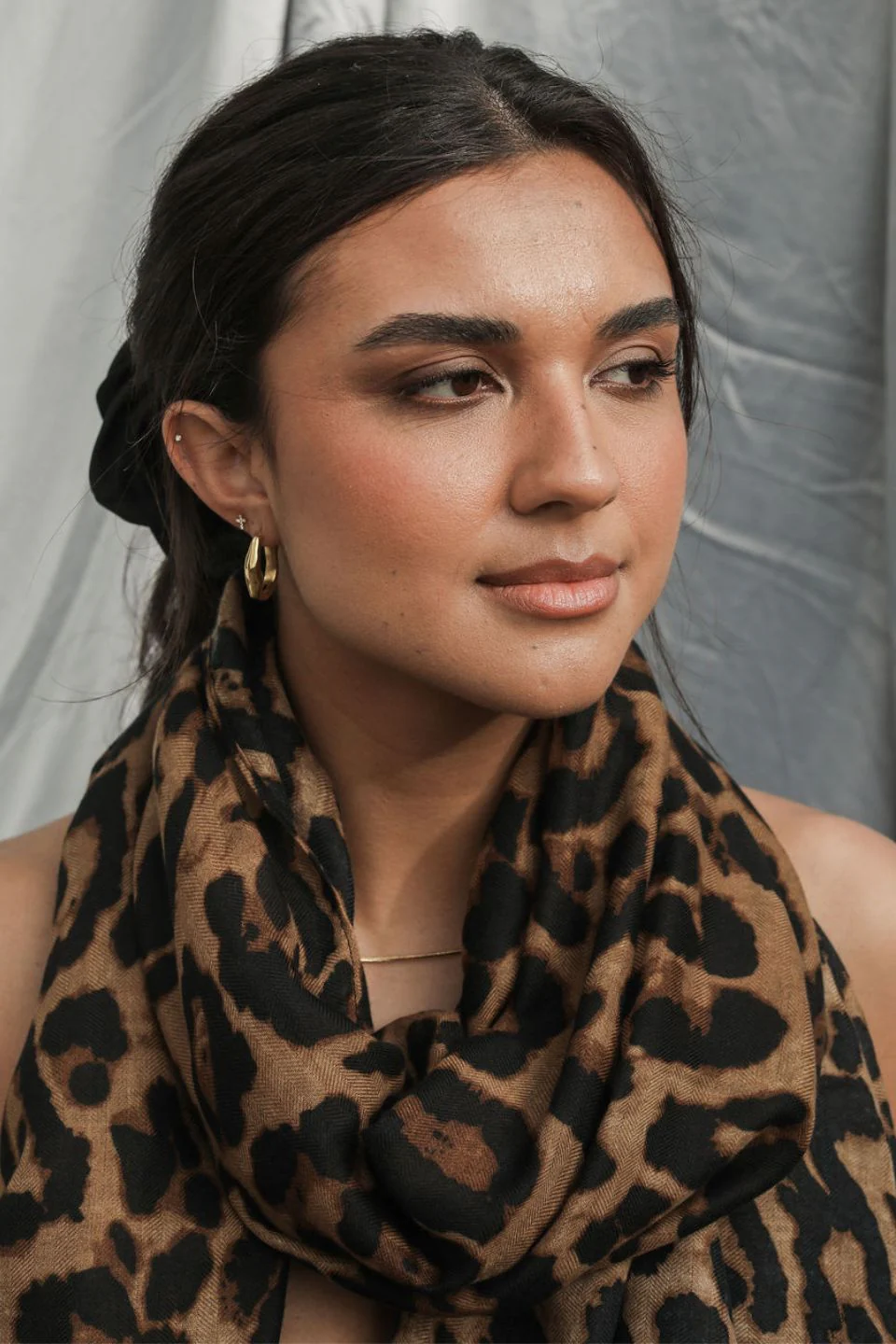 Leopard Print Light Scarf - Image 2