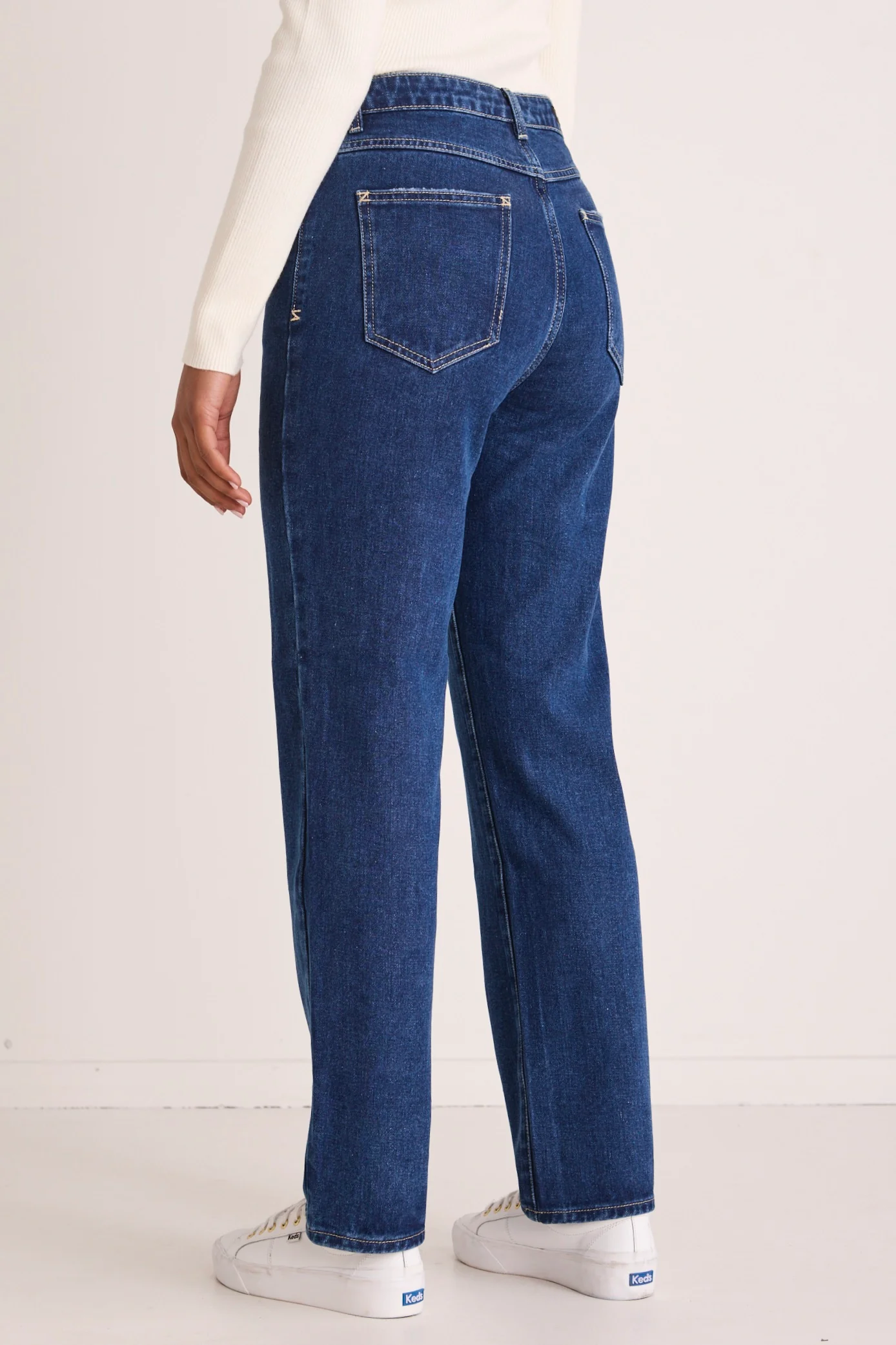 Lexie Dark Blue High Waist Straight Leg Jean - Image 4