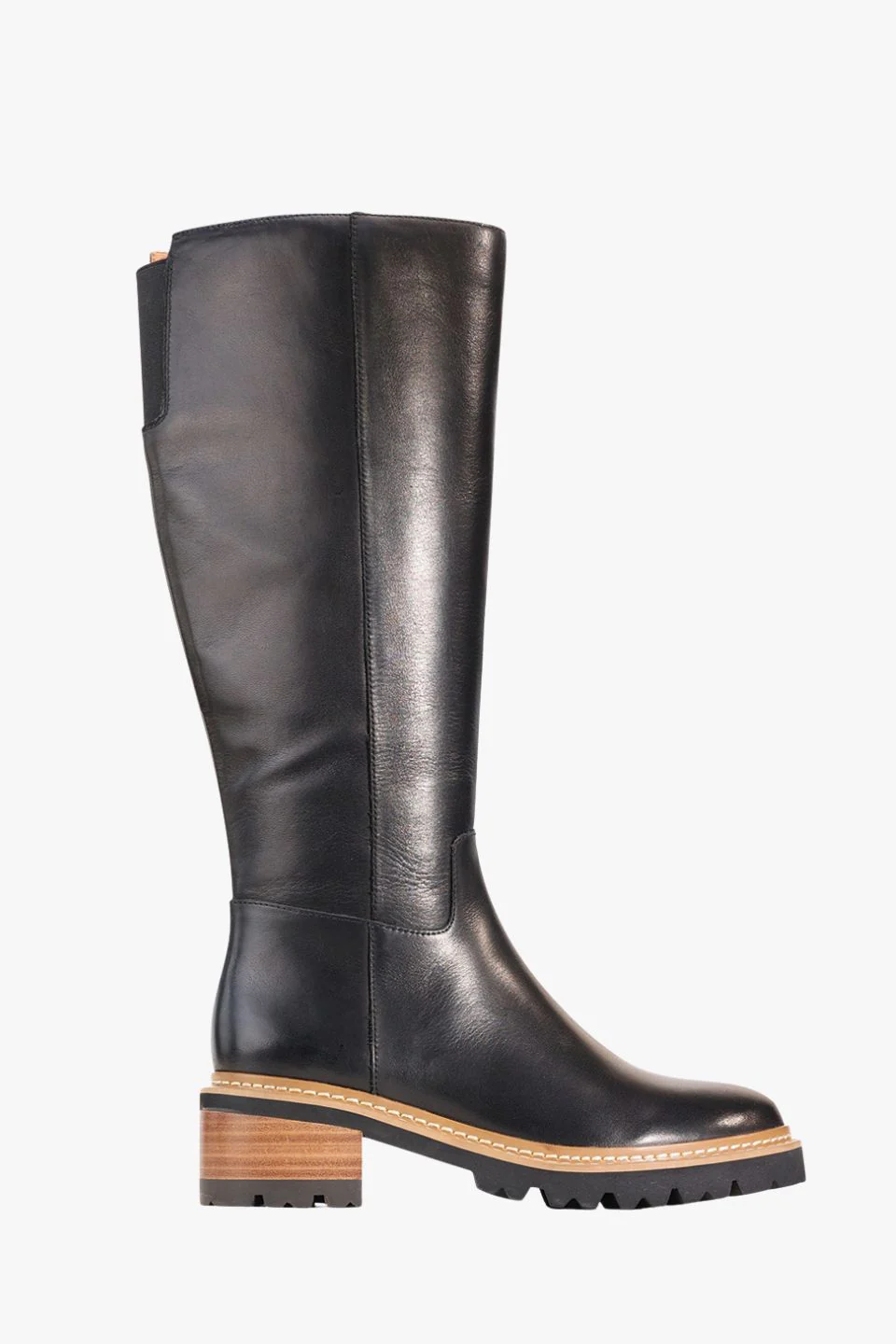 Lindetta Black High Leather Boot - Image 2