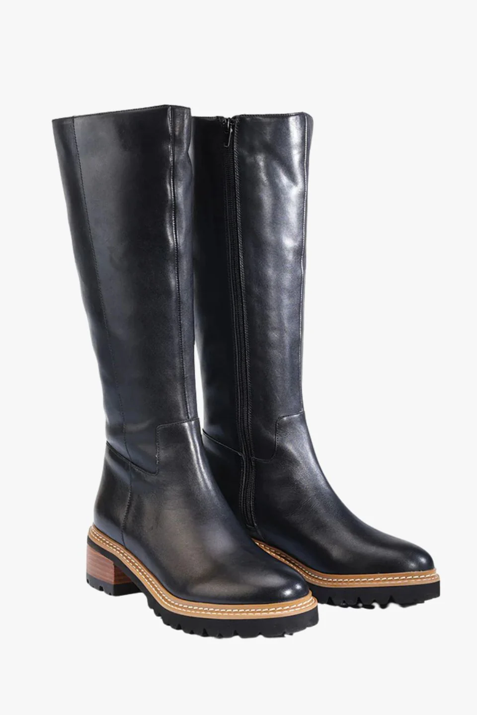 Lindetta Black High Leather Boot - Image 3