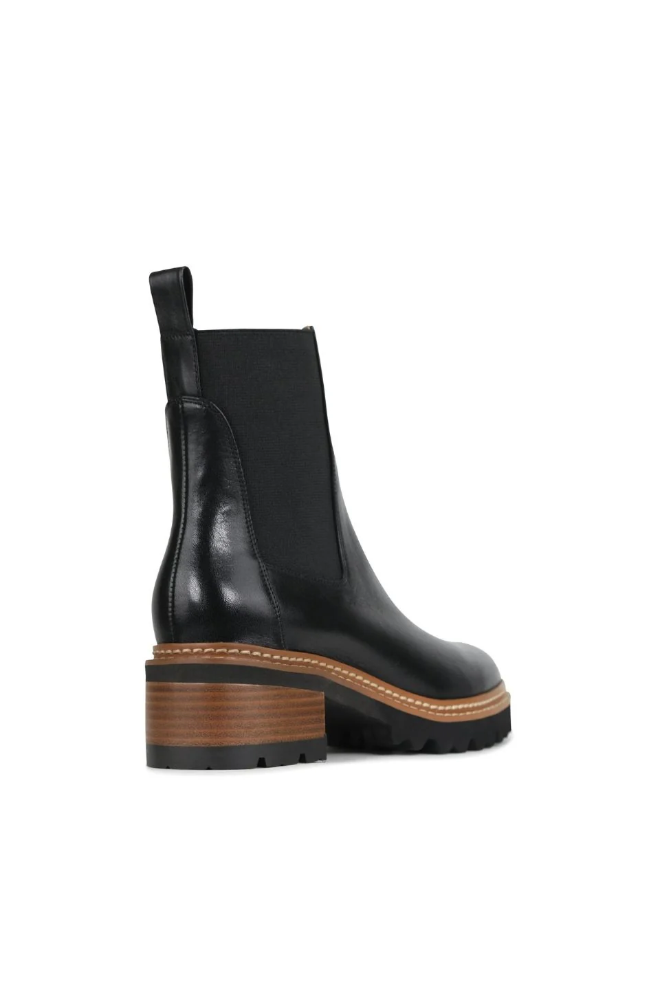 Linear Black Chelsea Elastic Ankle Boot - Image 4