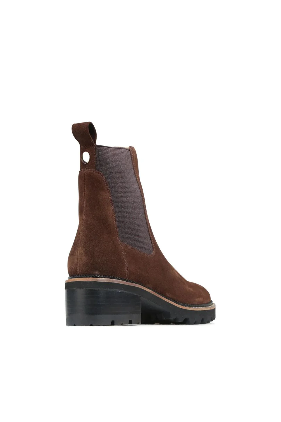 Linear Chestnut Suede Chelsea Elastic Ankle Boot - Image 4