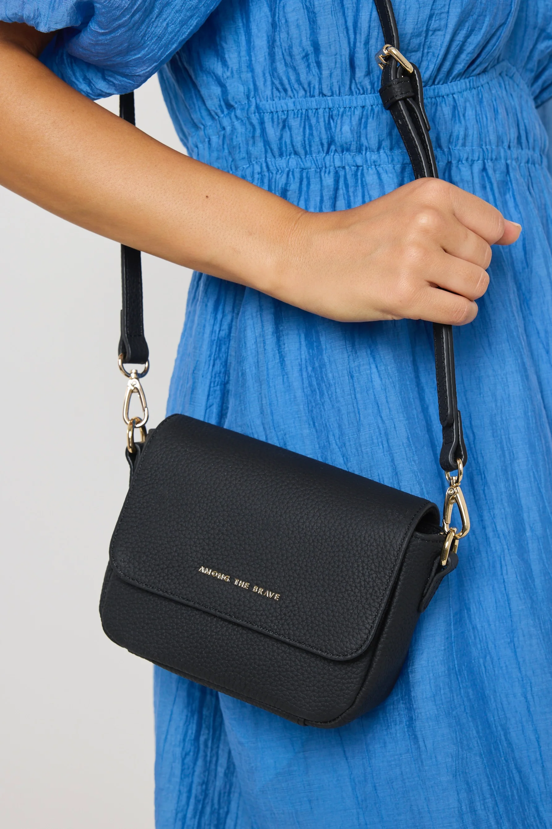 London Black Leather Small Crossbody Bag - Image 3