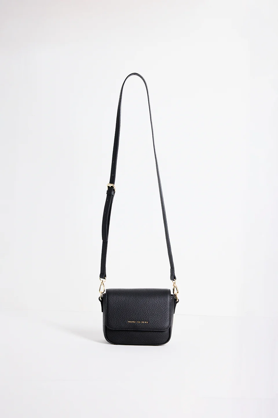 London Black Leather Small Crossbody Bag - Image 5
