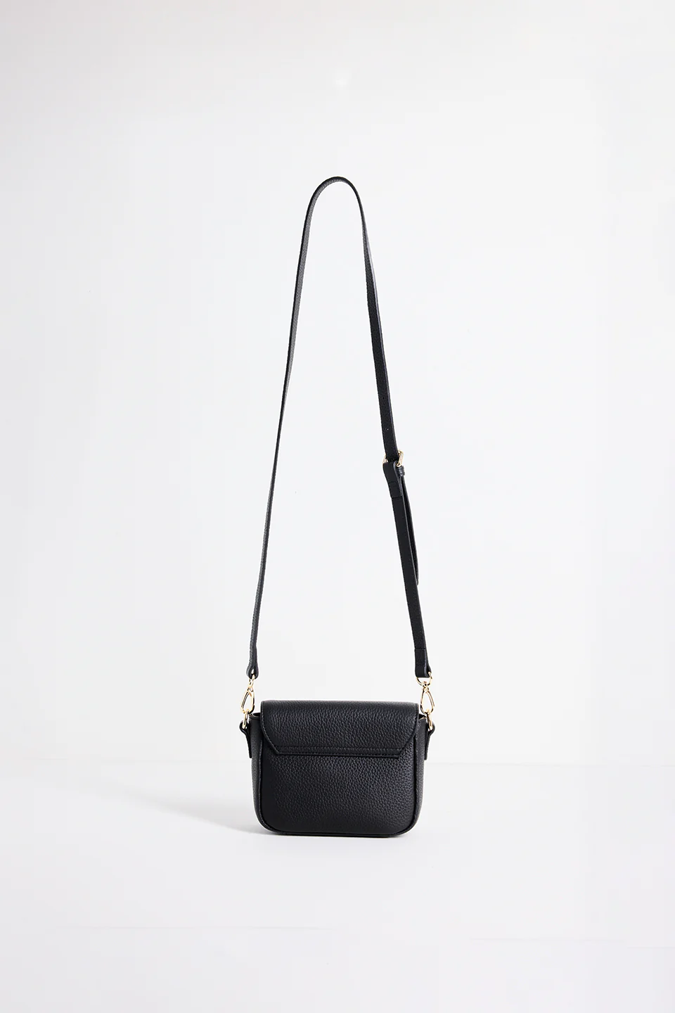 London Black Leather Small Crossbody Bag - Image 6