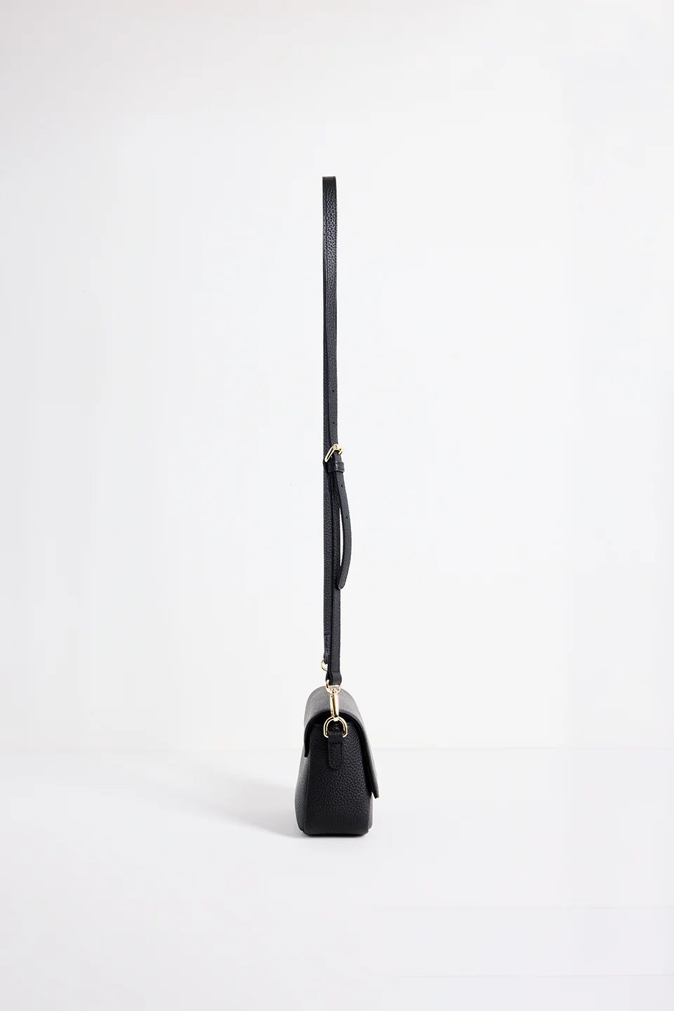 London Black Leather Small Crossbody Bag - Image 7