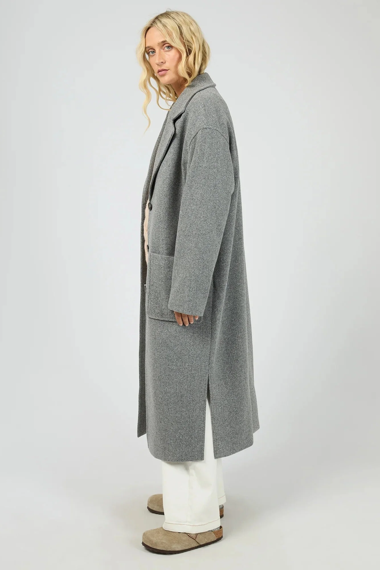 Long Island Grey Relaxed Coat - Image 3