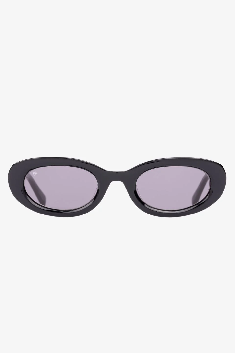 Lourdes Black Oval Sunglasses