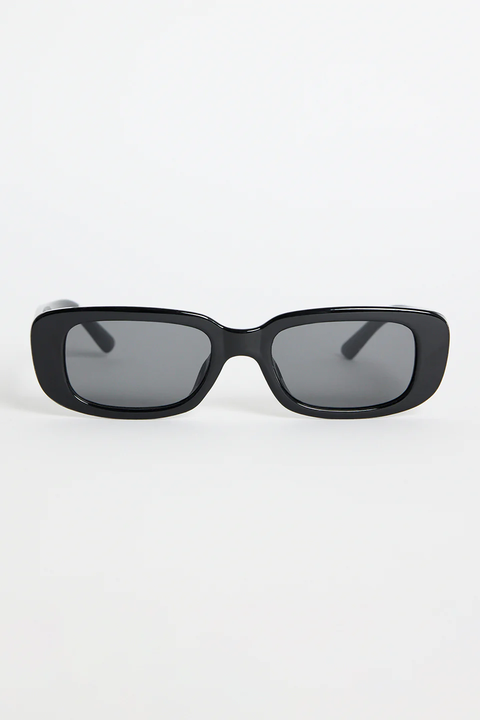 Malibu Black Narrow Rectangular Sunglasses - Image 3