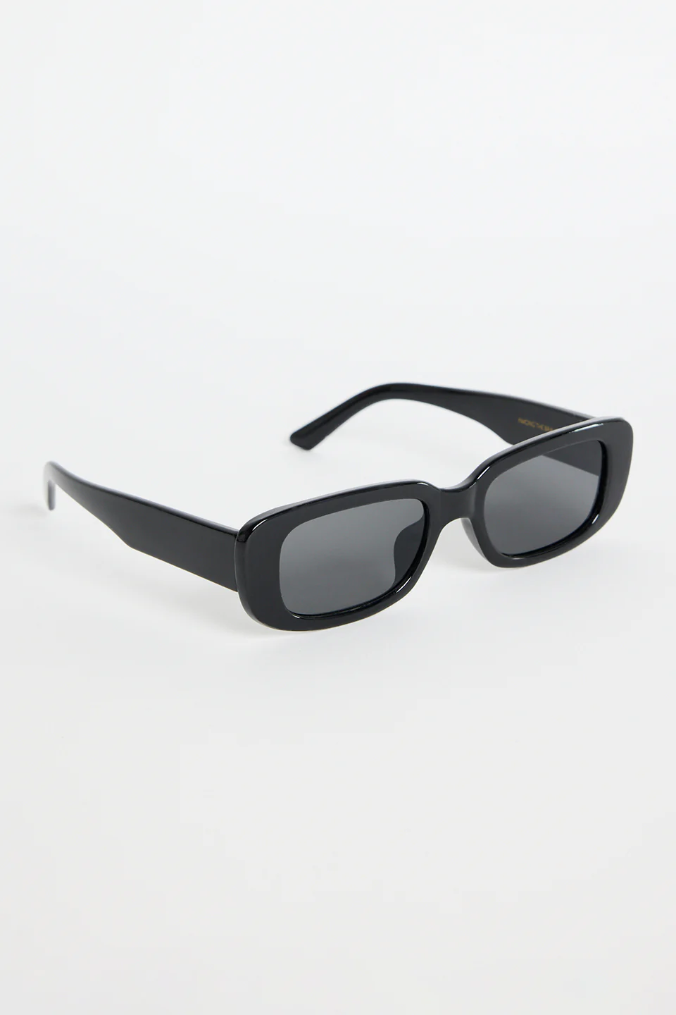 Malibu Black Narrow Rectangular Sunglasses - Image 4
