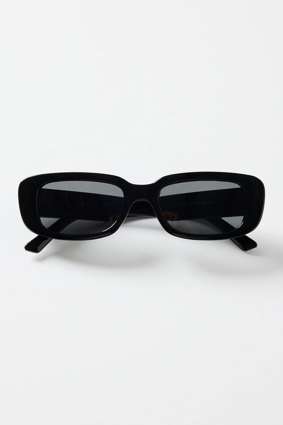 Malibu Black Narrow Rectangular Sunglasses - Image 5