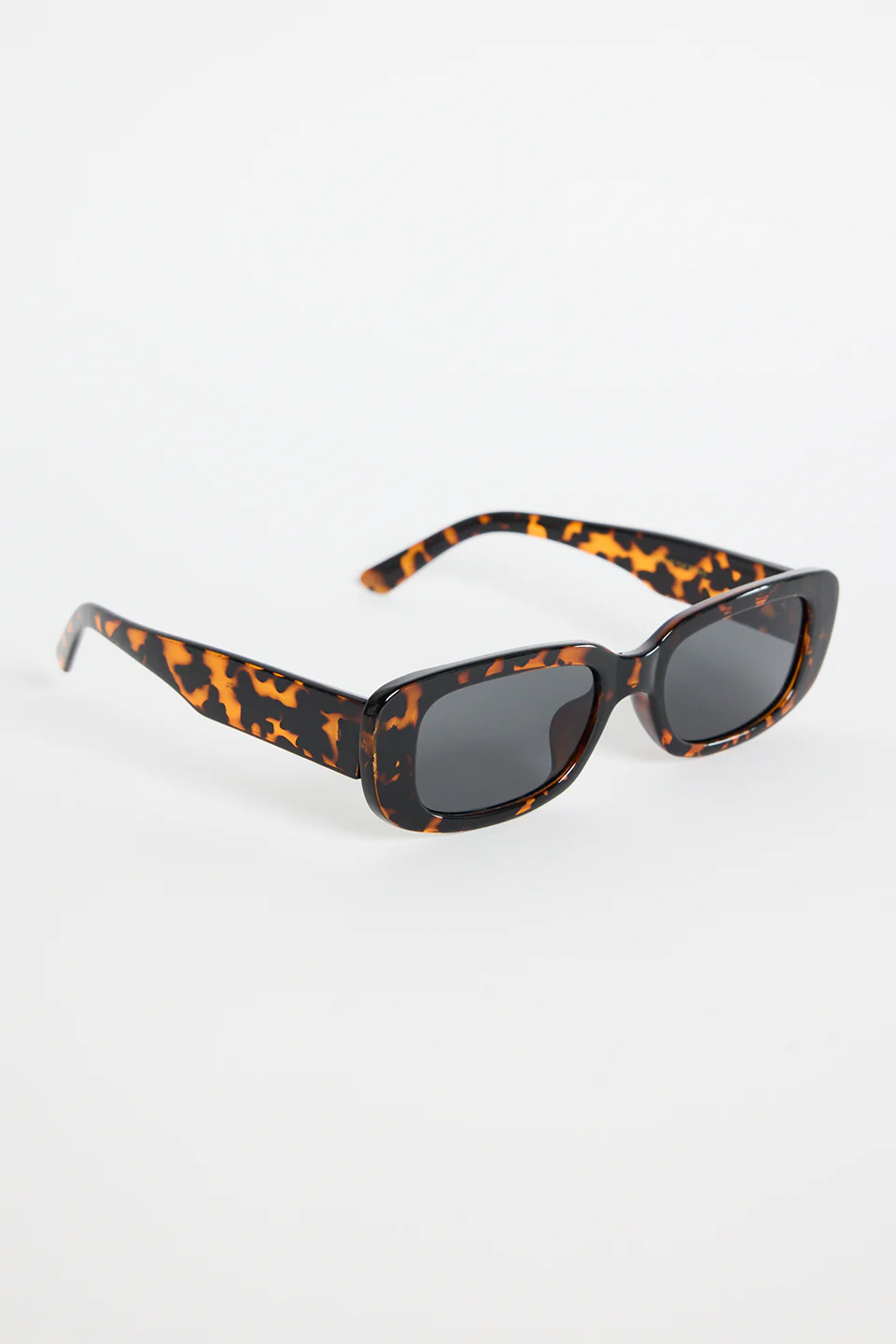 Malibu Brown Tort Narrow Rectangular Sunglasses - Image 3