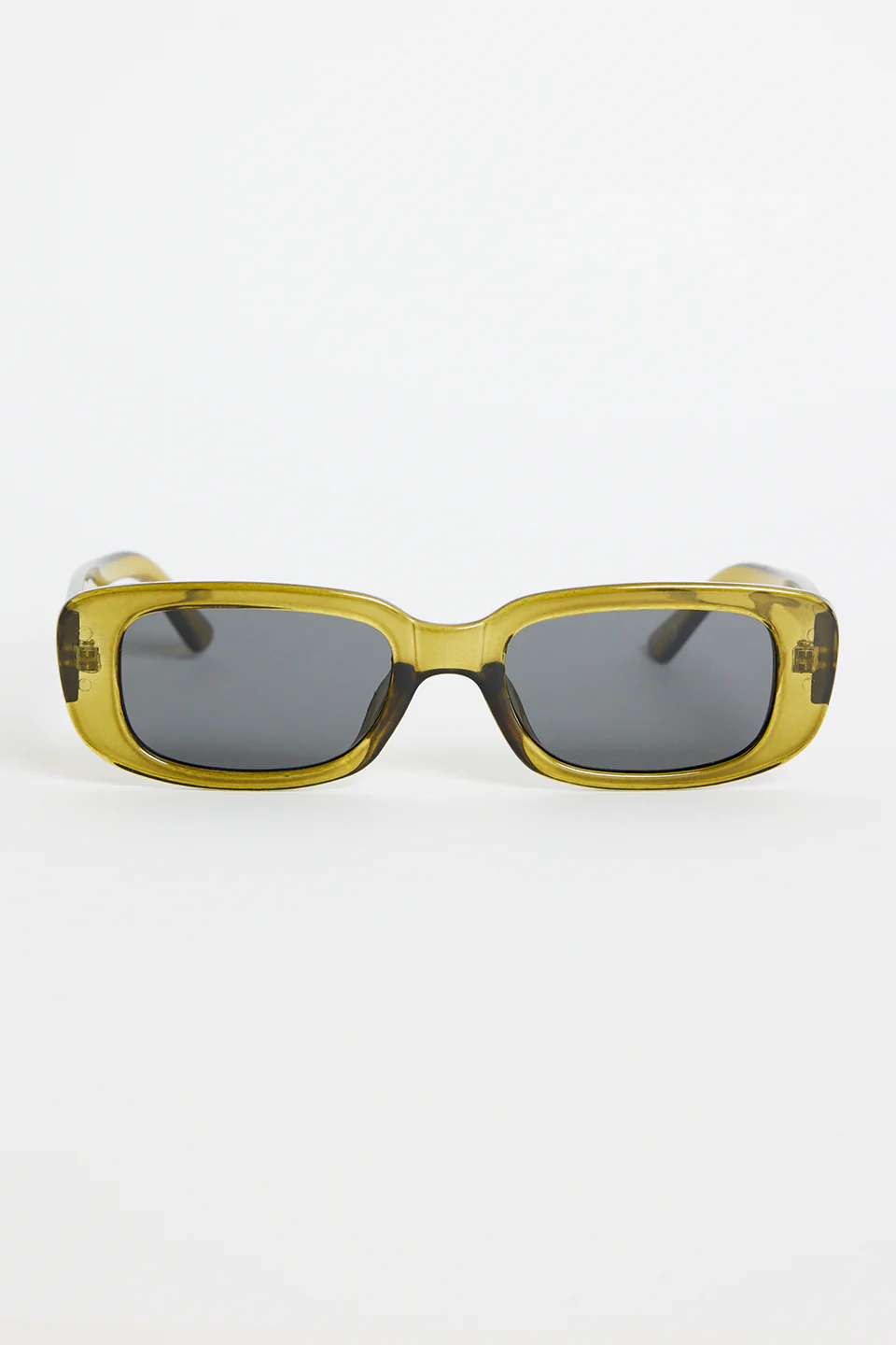 Malibu Olive Mist Narrow Rectangular Sunglasses - Image 3