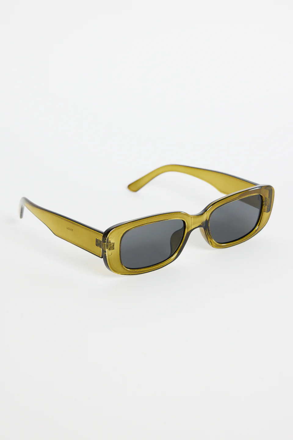 Malibu Olive Mist Narrow Rectangular Sunglasses - Image 4