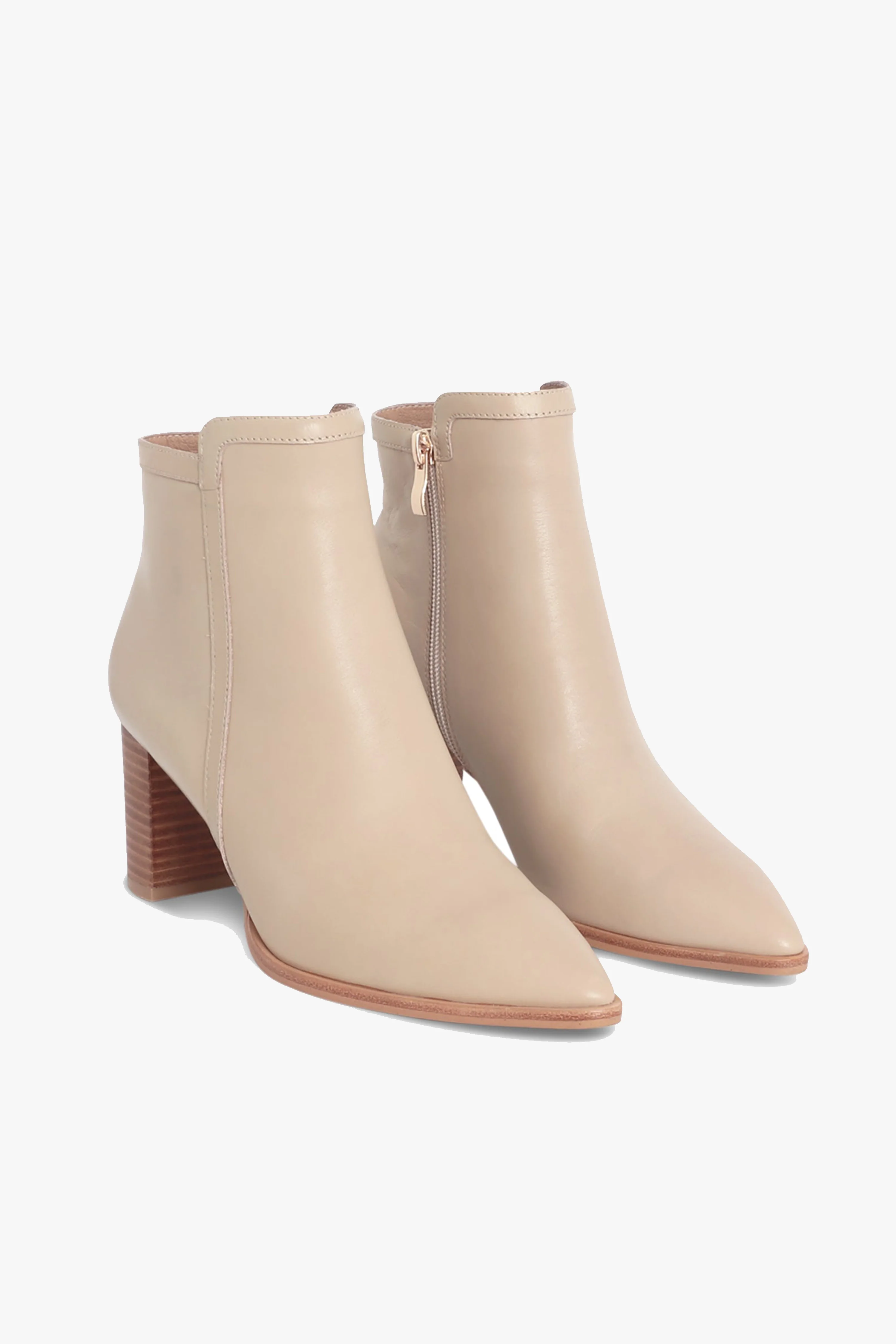 Marlee Mid Heel Bone Ankle Boot - Image 2