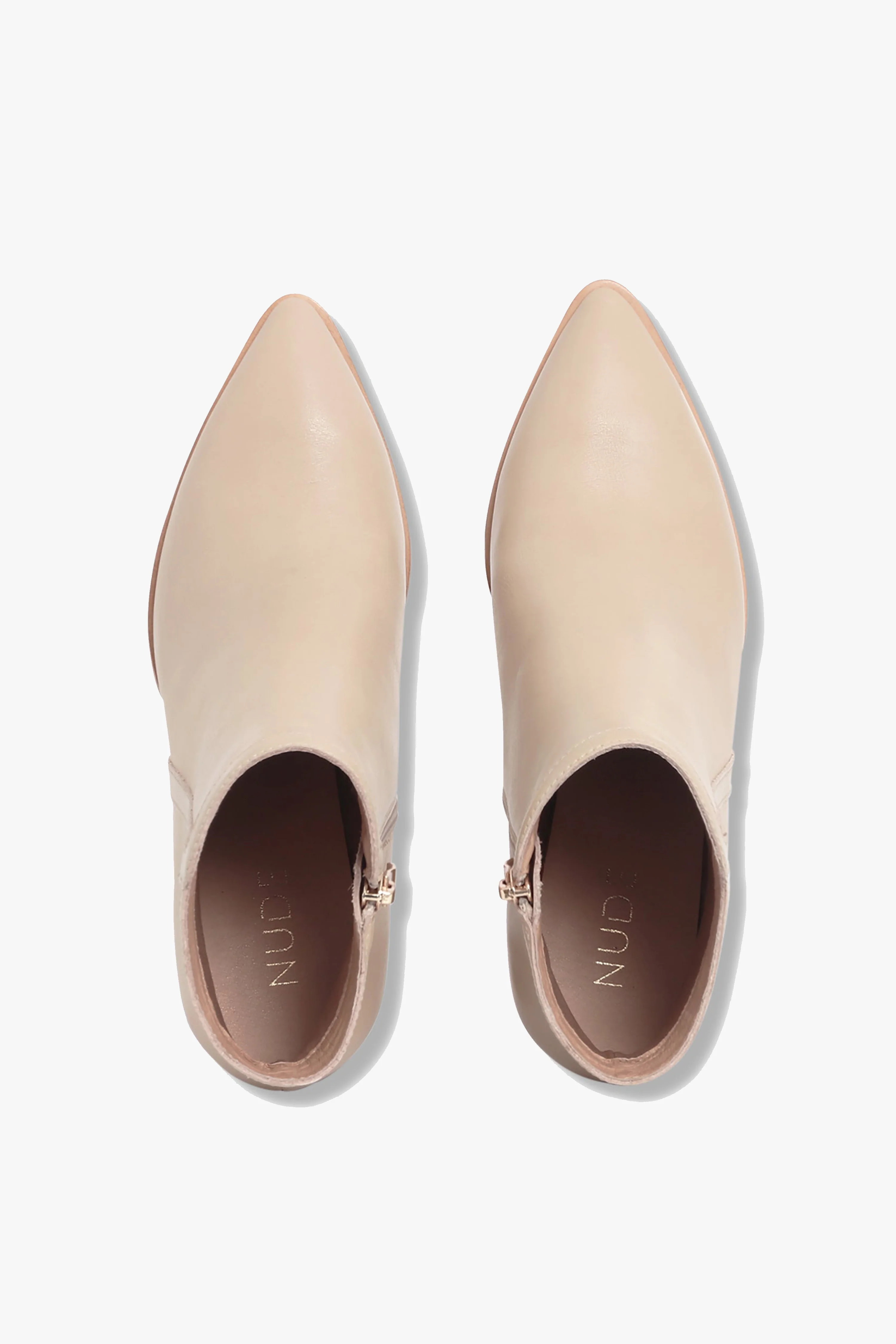 Marlee Mid Heel Bone Ankle Boot - Image 3