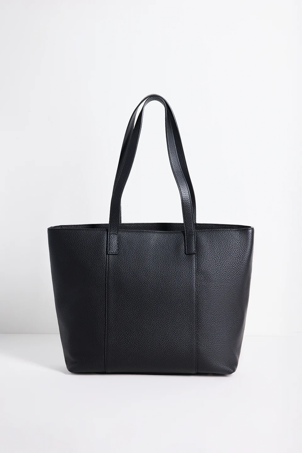 Milan Black Leather Tote Bag - Image 3