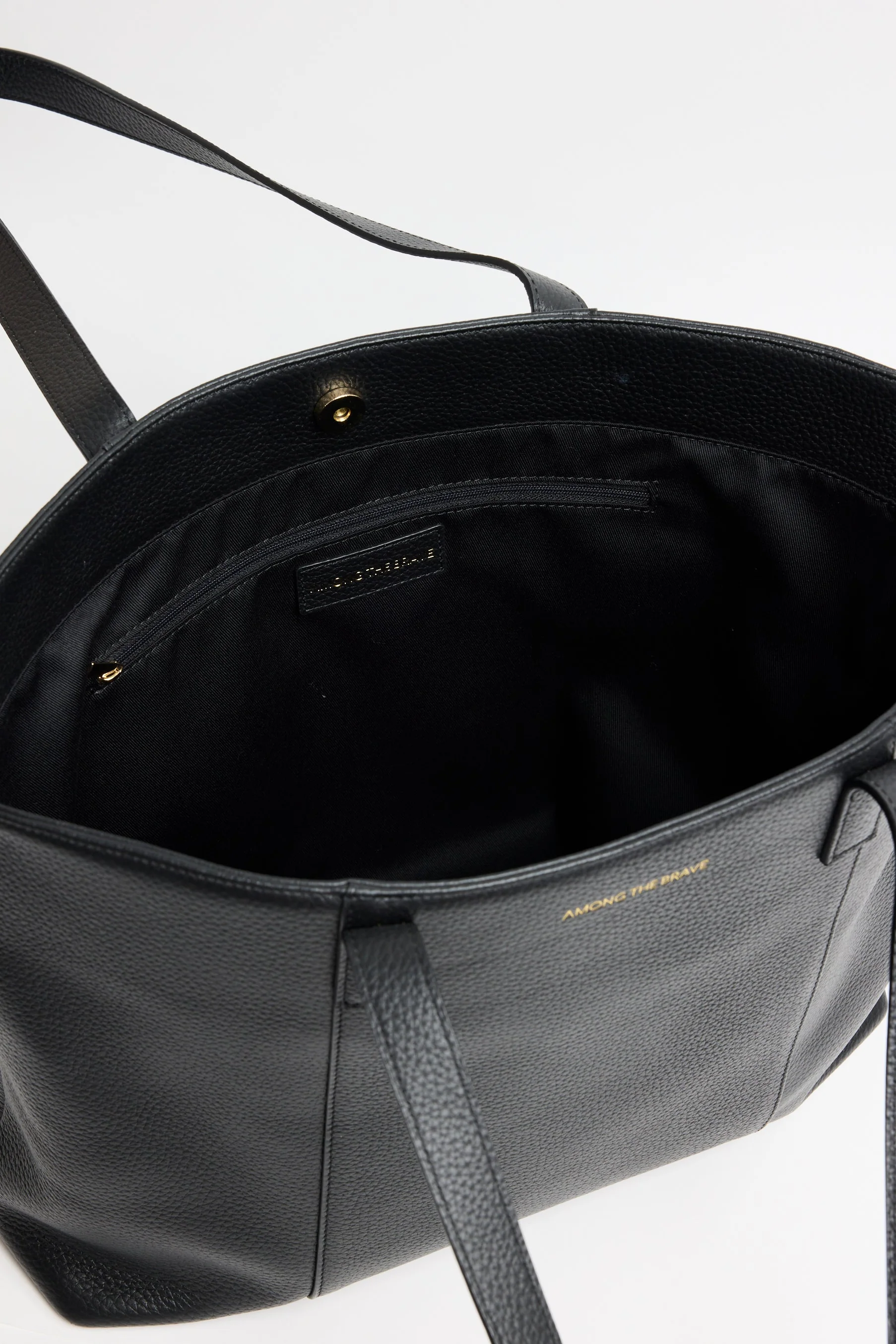 Milan Black Leather Tote Bag - Image 5