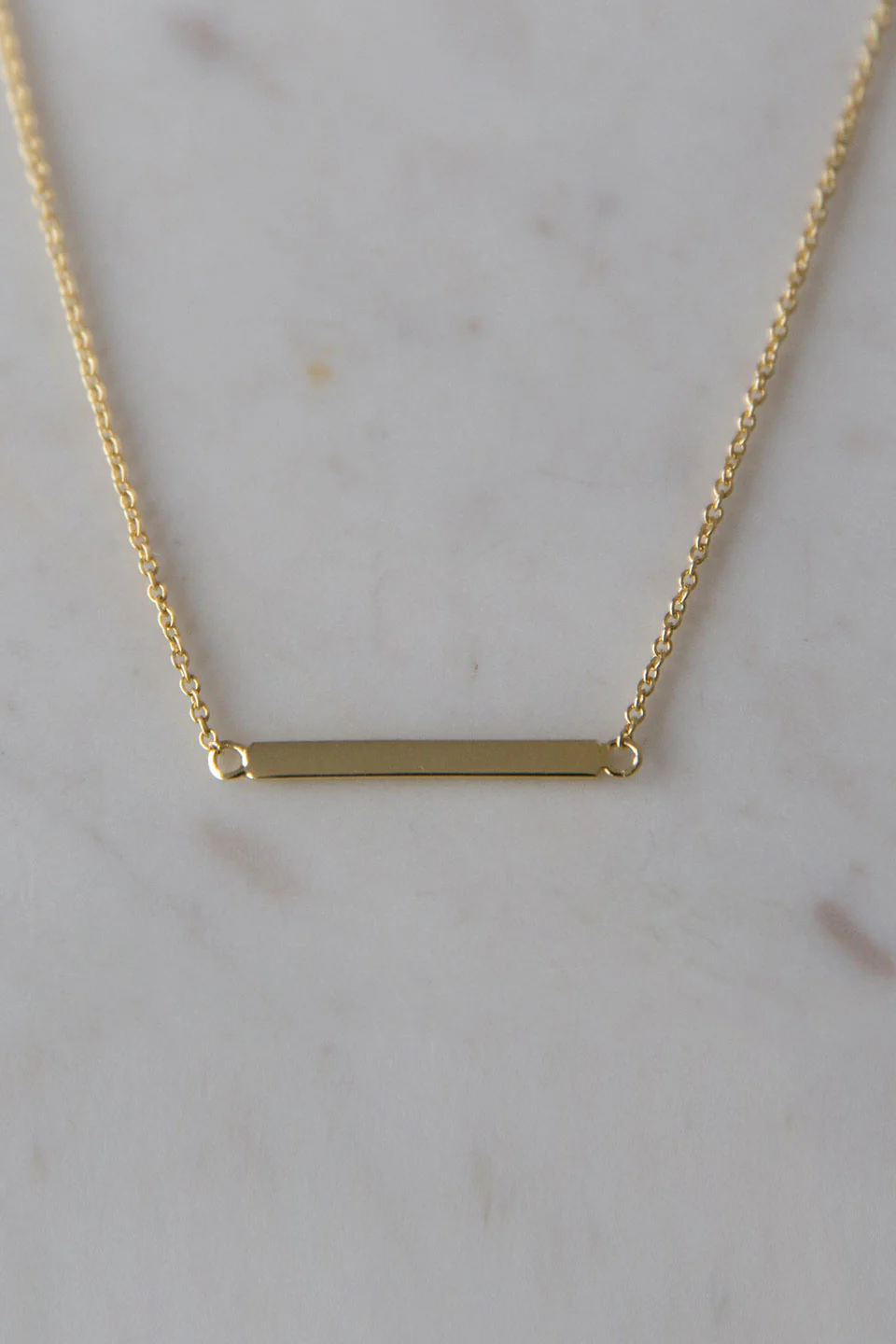 Bar Gold Chain Necklace - Image 2