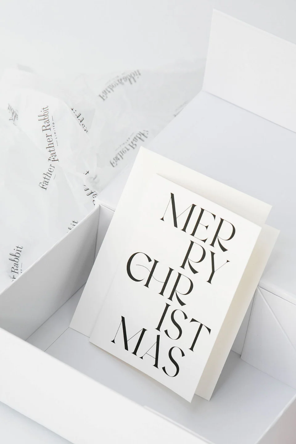 Modern White Merry Christmas Greeting Card - Image 2