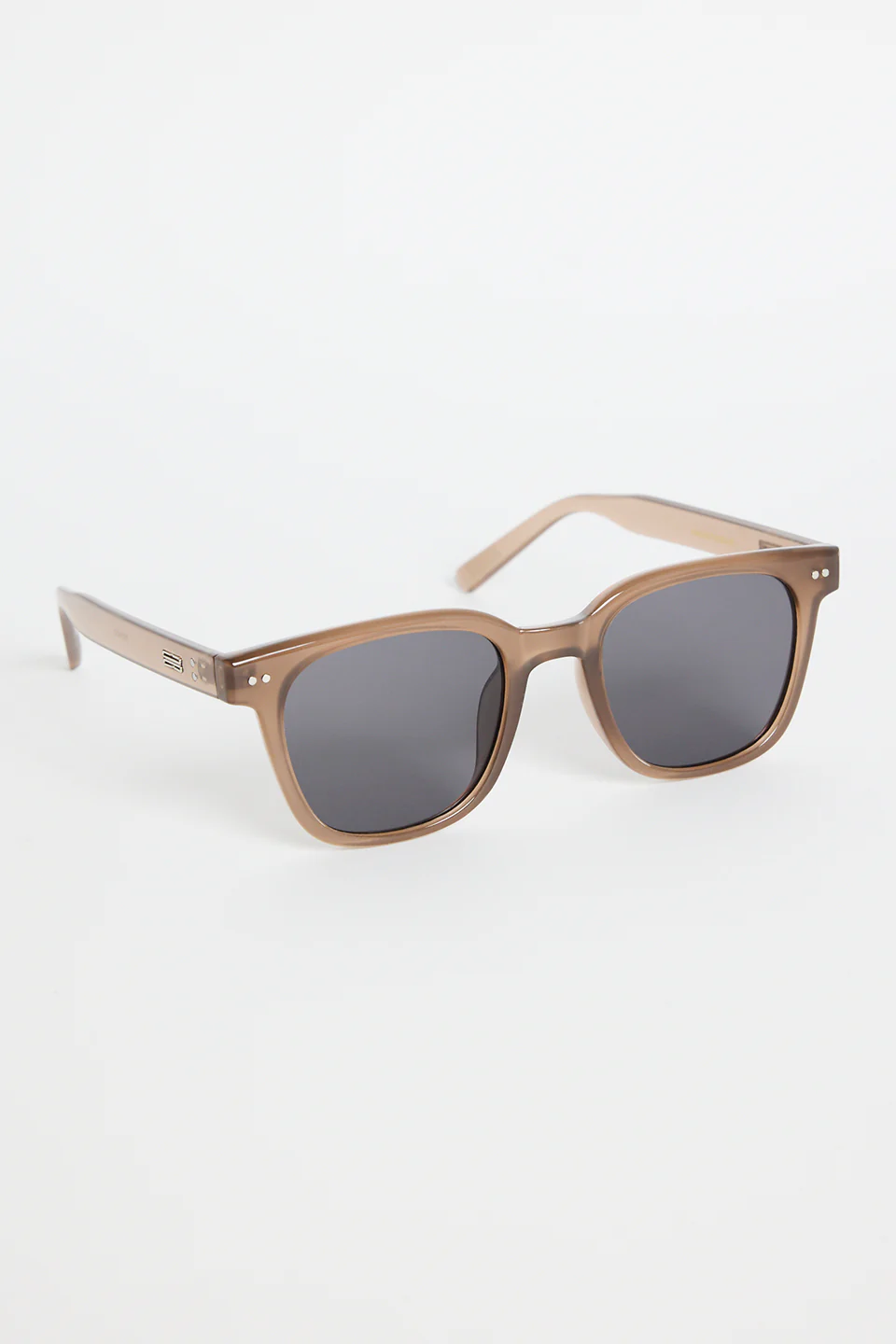 Monaco Crystal Brown Classic Rounded Sunglasses - Image 3