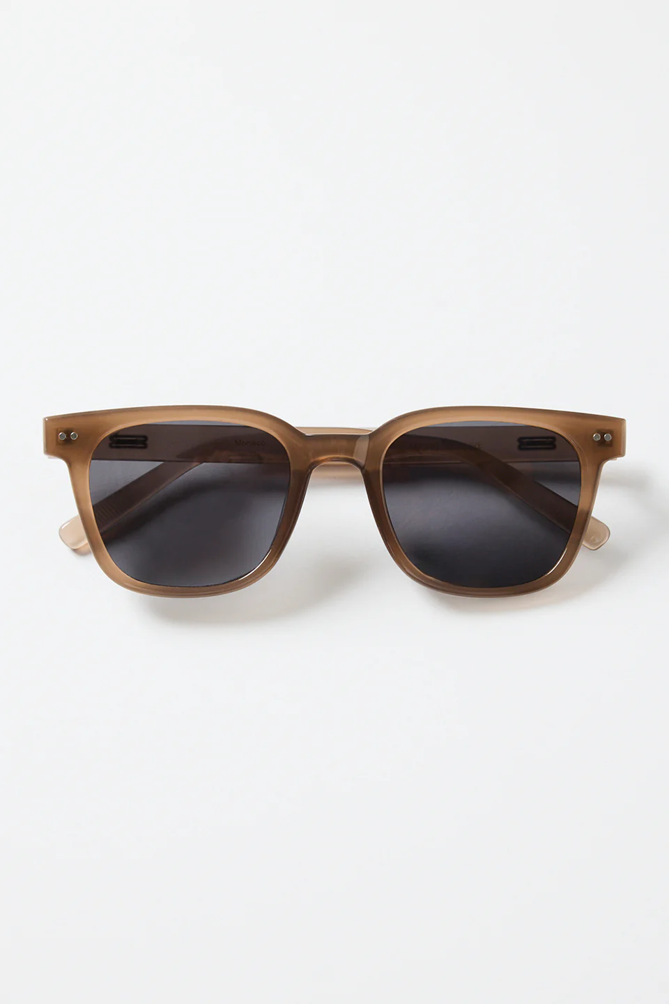 Monaco Crystal Brown Classic Rounded Sunglasses - Image 4