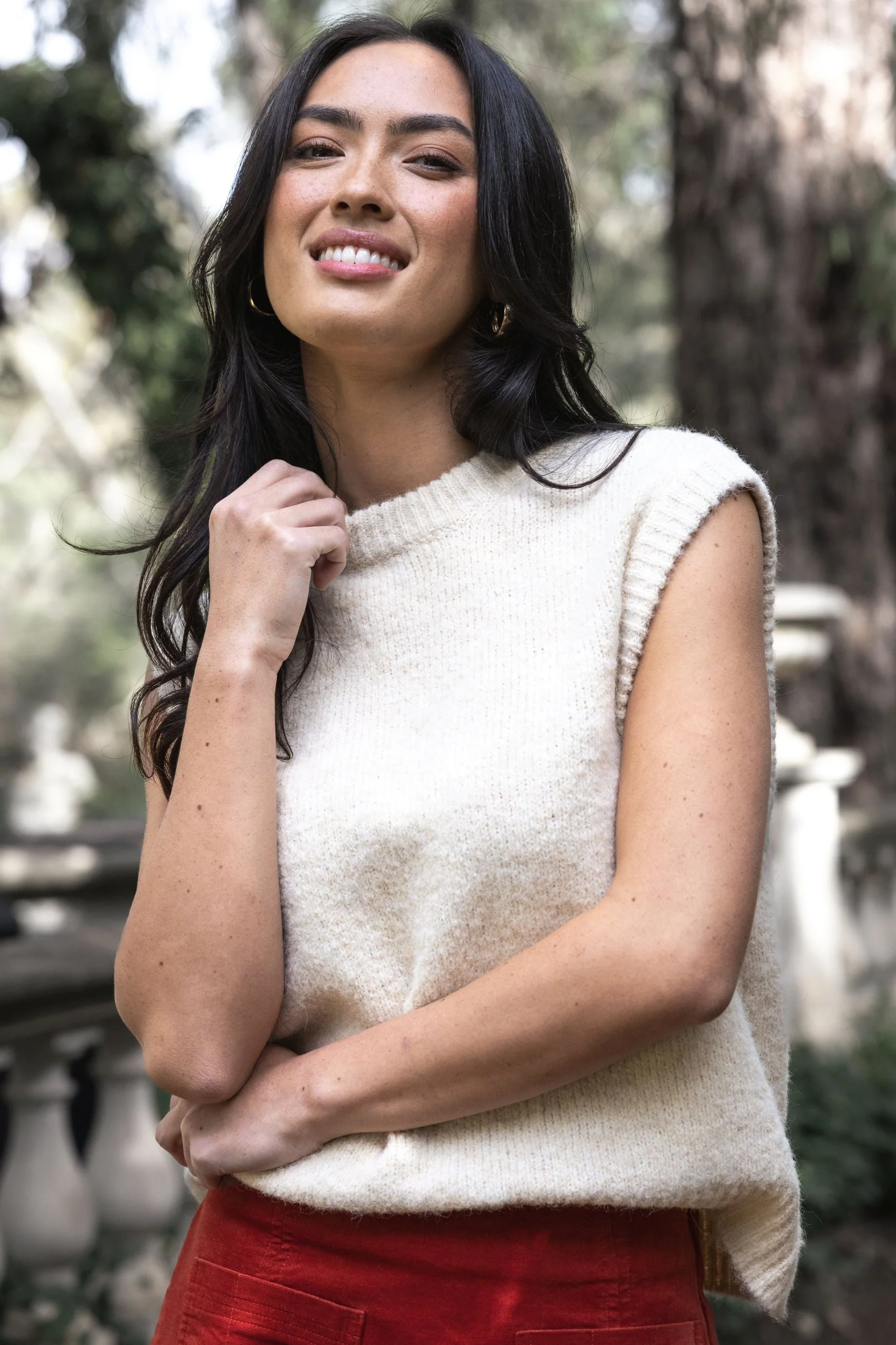 Monet Cream Wool Vest