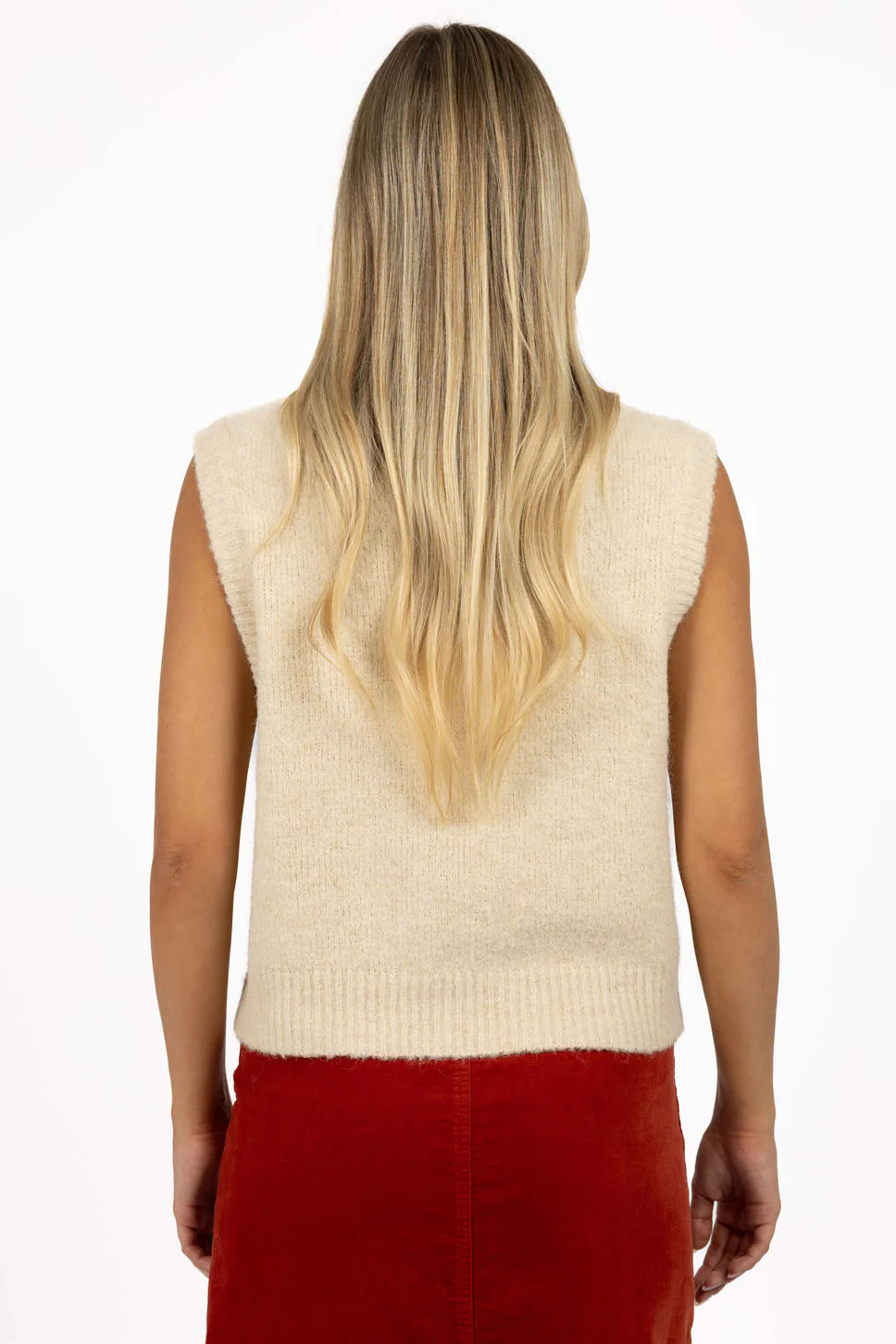 Monet Cream Wool Vest - Image 3