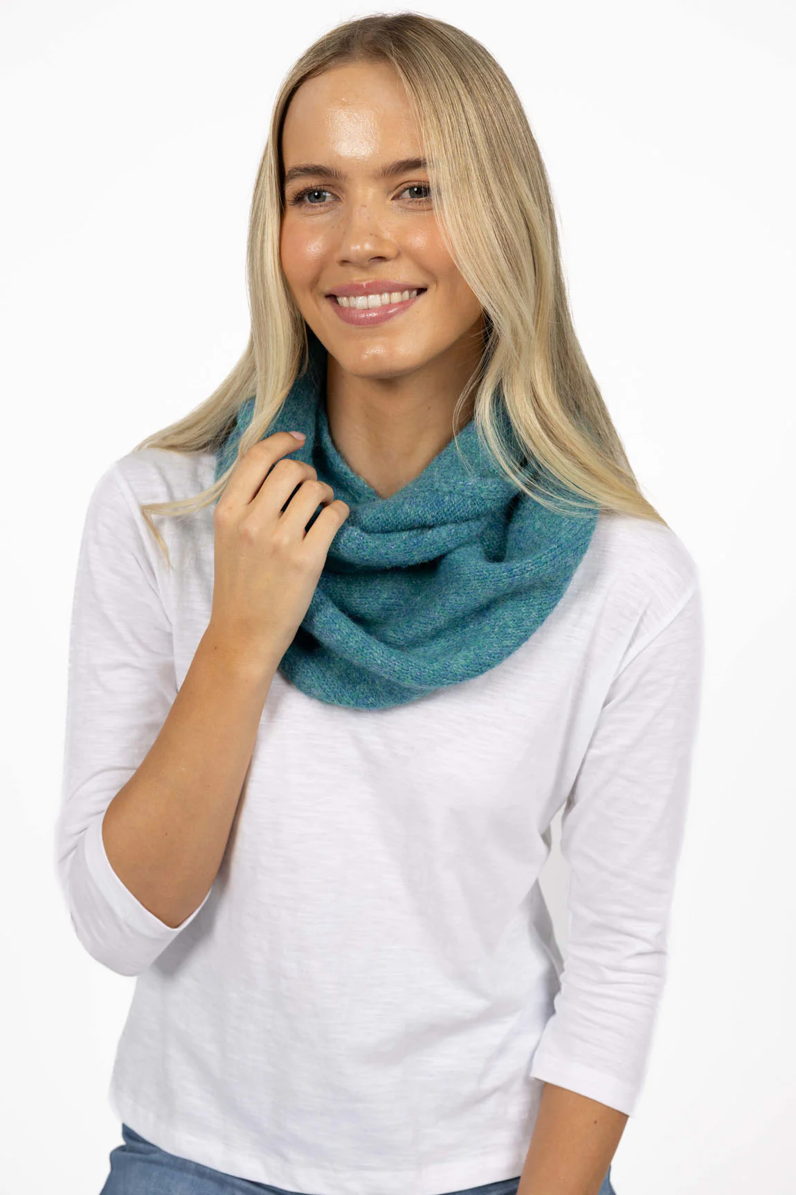 Nouveau Azure Blue Wool Snood